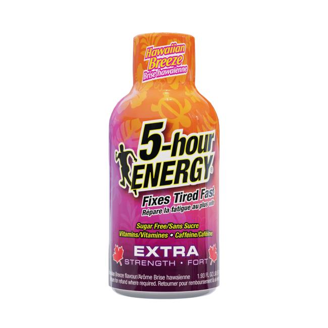 Hawaiian Breeze flavour Extra Strength 5-hour ENERGY shot (boisson énergisante de 5 heures)